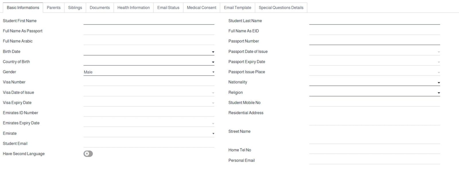 Set Up Pre-Admission 120 basic info
